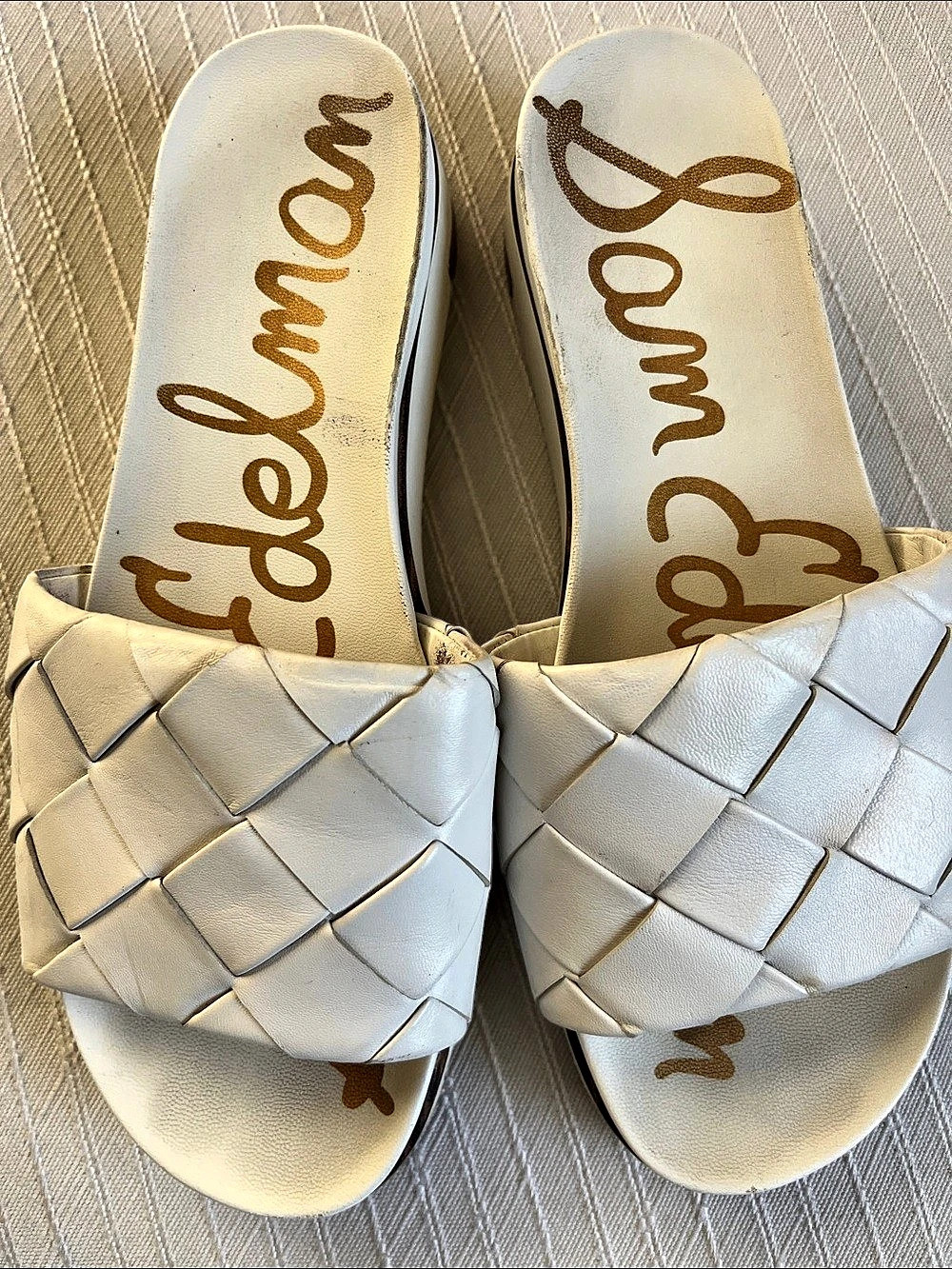 Sam Edelman Gabriela Woven Slide Sandal White